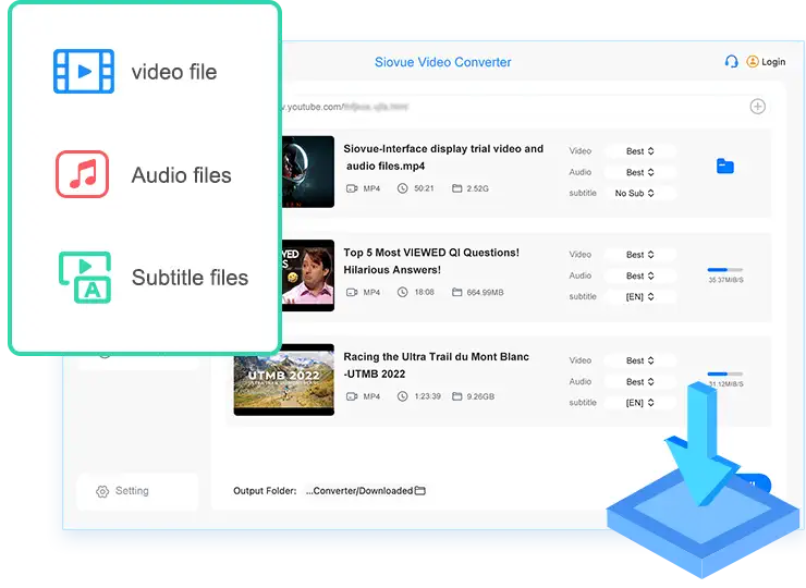 Siovue Video Converter: download video