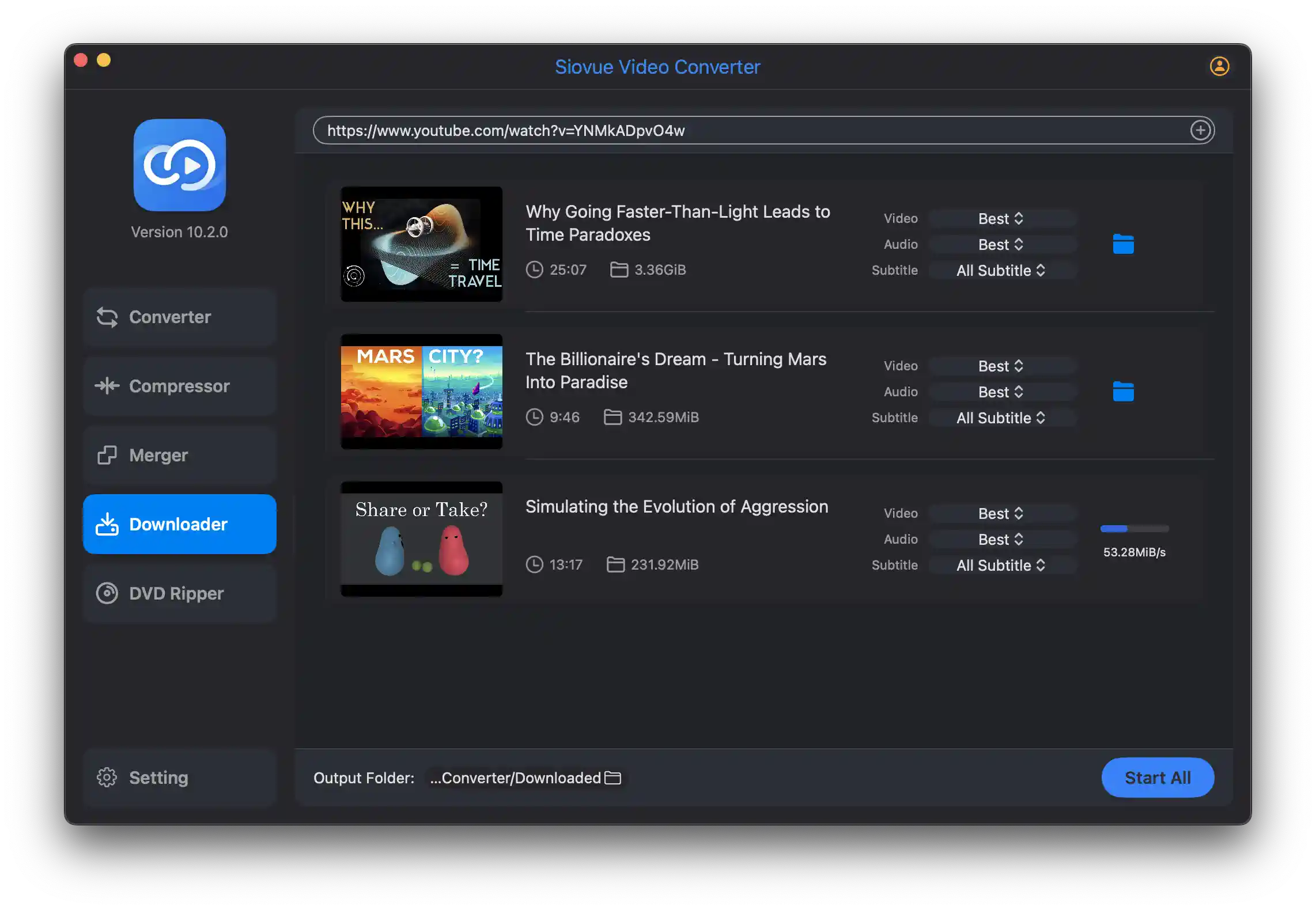 Video Downloading Interface